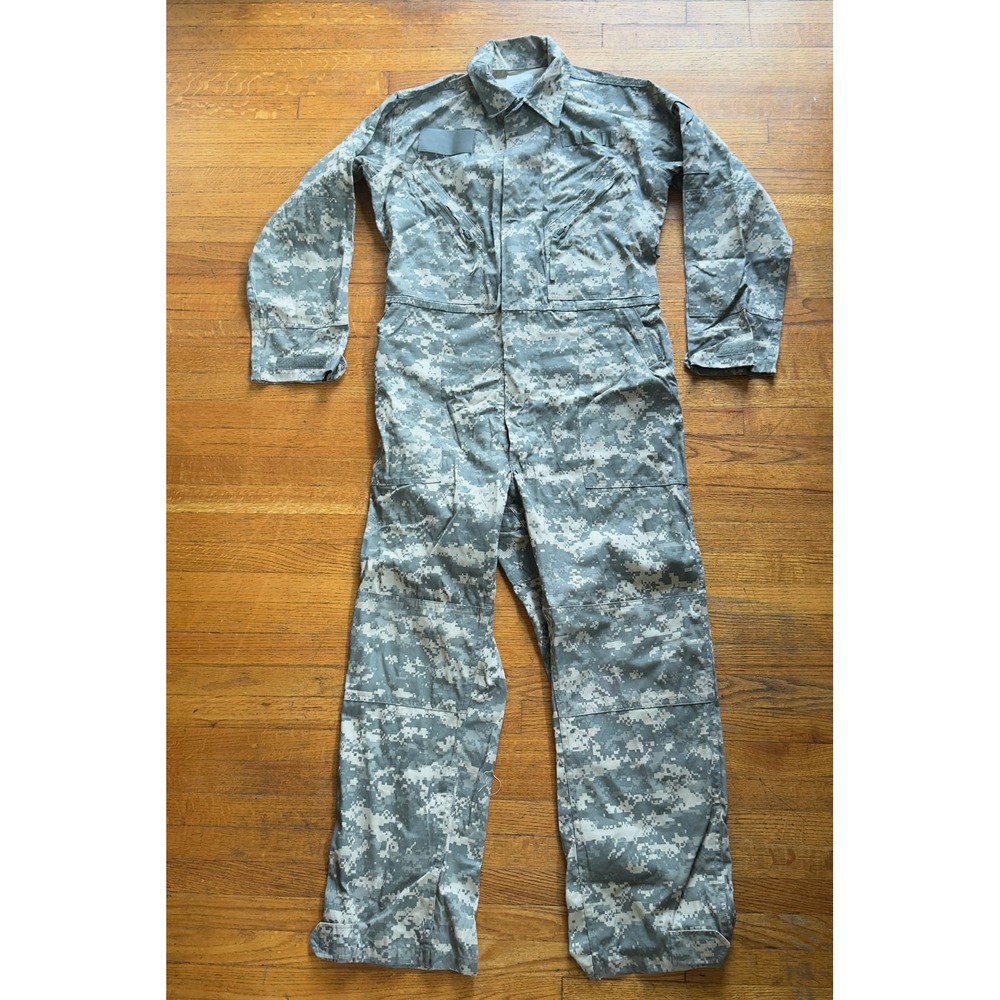 Medium Army Camo Coveralls Jumpsuit‎ Utility Work Uniform Military Digital Gray